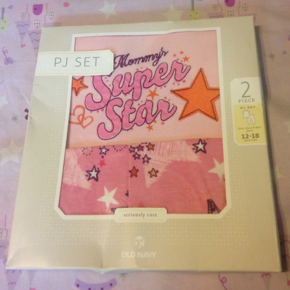 OLD NAVY 2-Pc Box SET ⭐️Short Slv PJs NIB 12m-18m